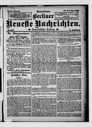 Berliner Neueste Nachrichten on Dec 22, 1889