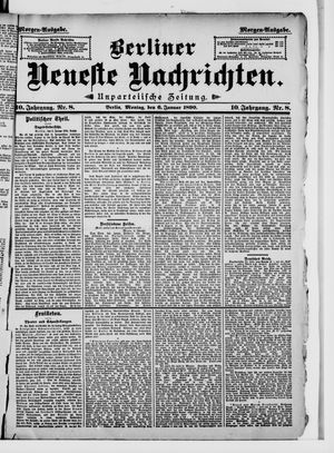 Berliner neueste Nachrichten on Jan 6, 1890