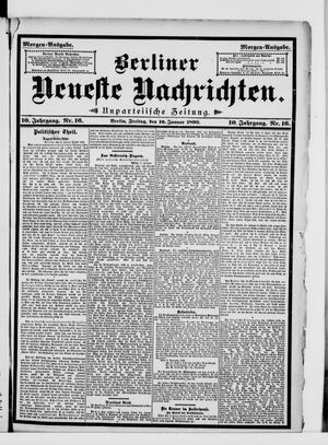 Berliner neueste Nachrichten on Jan 10, 1890