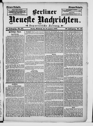 Berliner Neueste Nachrichten on Jan 15, 1890
