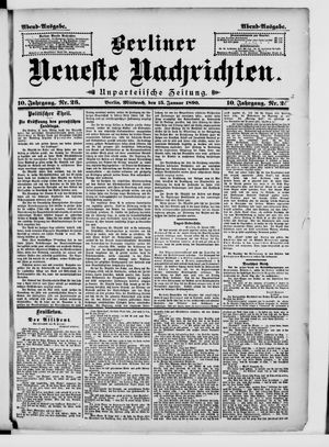Berliner neueste Nachrichten vom 15.01.1890