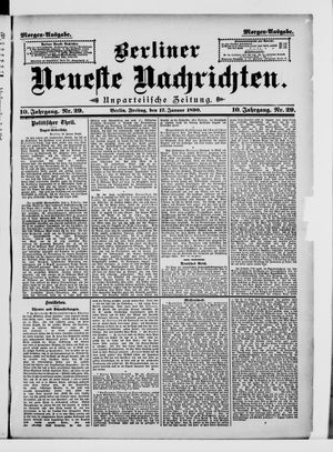 Berliner Neueste Nachrichten vom 17.01.1890