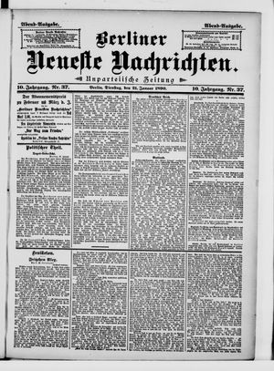 Berliner neueste Nachrichten on Jan 21, 1890