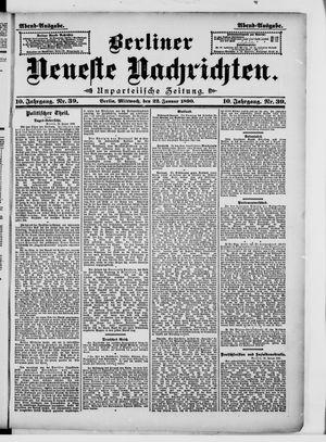 Berliner neueste Nachrichten on Jan 22, 1890
