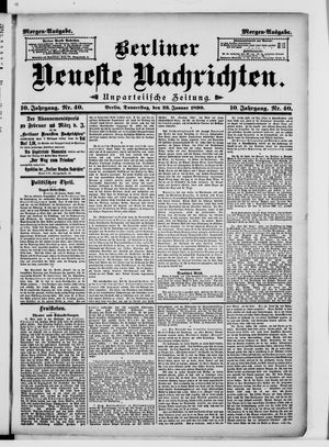 Berliner Neueste Nachrichten on Jan 23, 1890