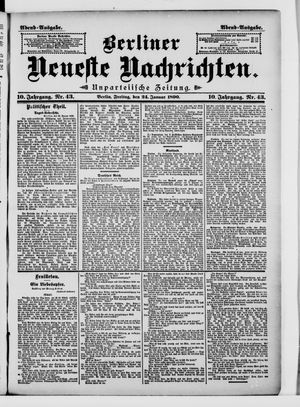 Berliner neueste Nachrichten vom 24.01.1890