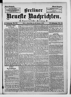 Berliner neueste Nachrichten vom 30.01.1890