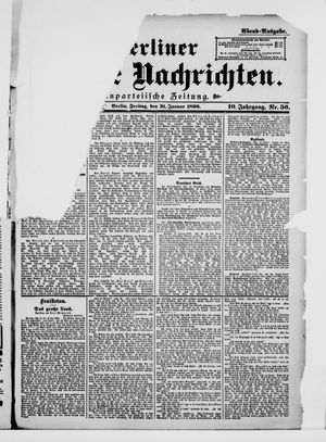 Berliner neueste Nachrichten vom 31.01.1890