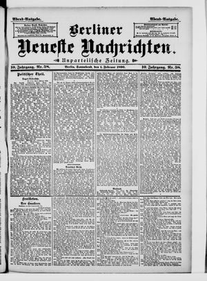 Berliner neueste Nachrichten vom 01.02.1890