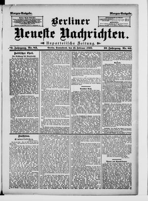 Berliner neueste Nachrichten vom 15.02.1890