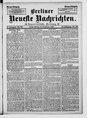 Berliner neueste Nachrichten on Feb 17, 1890