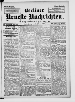 Berliner Neueste Nachrichten vom 21.02.1890