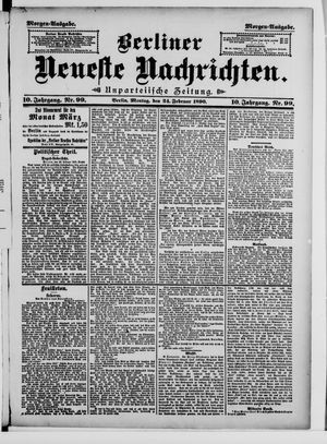 Berliner neueste Nachrichten vom 24.02.1890