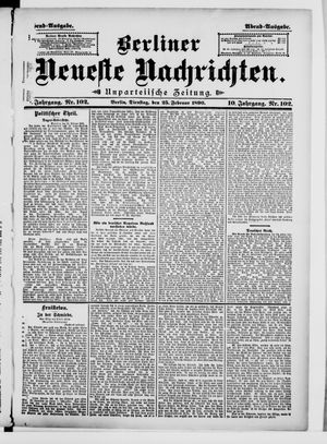 Berliner neueste Nachrichten on Feb 25, 1890