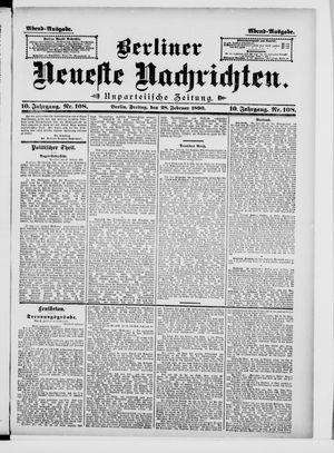 Berliner neueste Nachrichten vom 28.02.1890