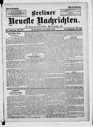 Berliner neueste Nachrichten vom 07.03.1890