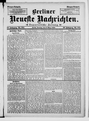 Berliner neueste Nachrichten vom 09.03.1890