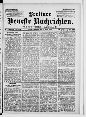 Berliner neueste Nachrichten on Mar 15, 1890