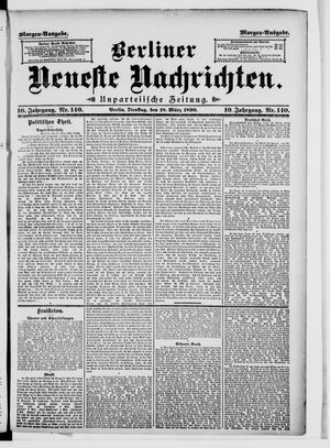 Berliner Neueste Nachrichten on Mar 18, 1890
