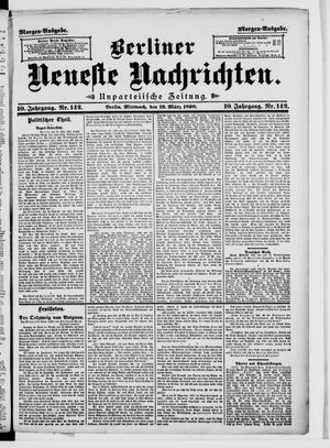 Berliner neueste Nachrichten vom 19.03.1890