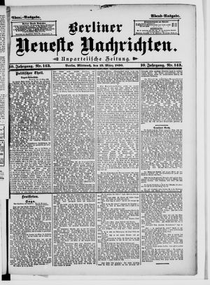 Berliner neueste Nachrichten on Mar 19, 1890