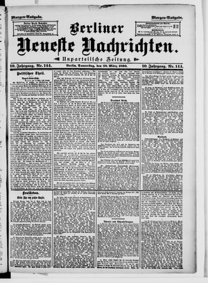 Berliner neueste Nachrichten on Mar 20, 1890