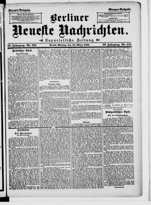 Berliner neueste Nachrichten on Mar 24, 1890