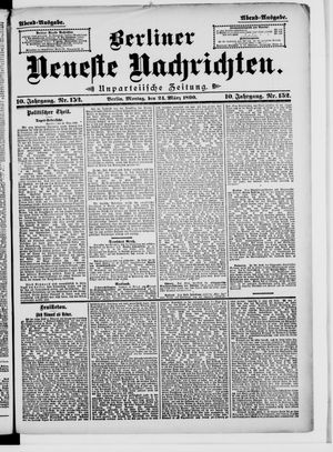 Berliner Neueste Nachrichten on Mar 24, 1890