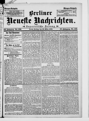 Berliner neueste Nachrichten vom 28.03.1890