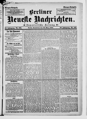 Berliner Neueste Nachrichten on Mar 29, 1890
