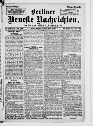 Berliner Neueste Nachrichten vom 31.03.1890