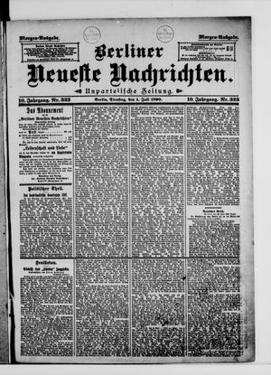 Berliner Neueste Nachrichten vom 01.07.1890