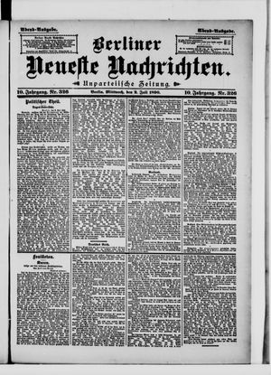 Berliner Neueste Nachrichten on Jul 2, 1890