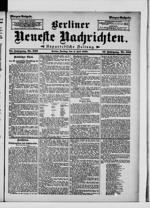 Berliner Neueste Nachrichten on Jul 4, 1890