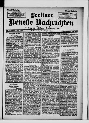 Berliner Neueste Nachrichten on Jul 4, 1890