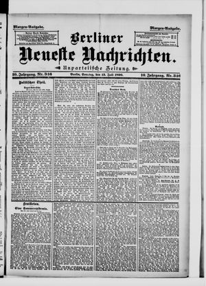 Berliner Neueste Nachrichten vom 13.07.1890