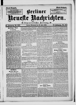 Berliner Neueste Nachrichten vom 16.07.1890
