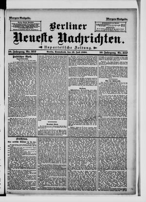 Berliner Neueste Nachrichten vom 19.07.1890