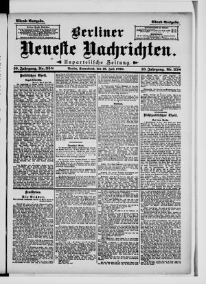 Berliner Neueste Nachrichten vom 19.07.1890