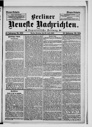 Berliner Neueste Nachrichten vom 20.07.1890