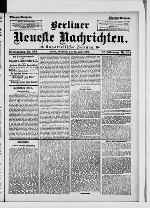 Berliner Neueste Nachrichten vom 23.07.1890