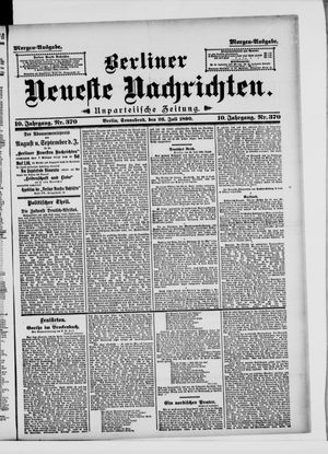 Berliner Neueste Nachrichten vom 26.07.1890