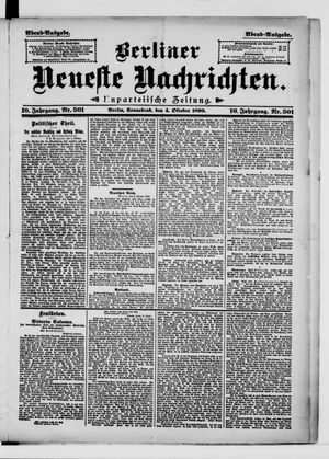 Berliner Neueste Nachrichten vom 04.10.1890