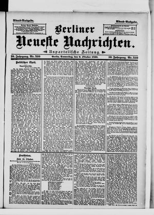 Berliner Neueste Nachrichten vom 09.10.1890