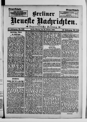 Berliner Neueste Nachrichten vom 13.10.1890