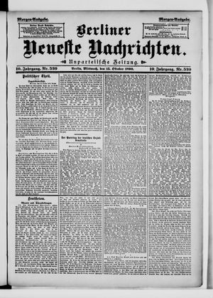 Berliner Neueste Nachrichten vom 15.10.1890