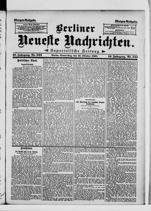 Berliner Neueste Nachrichten vom 16.10.1890