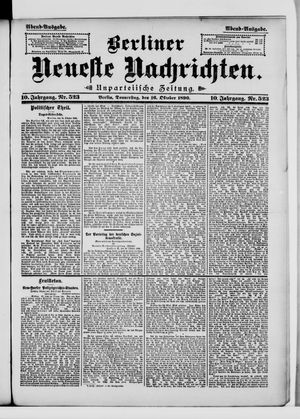 Berliner Neueste Nachrichten vom 16.10.1890