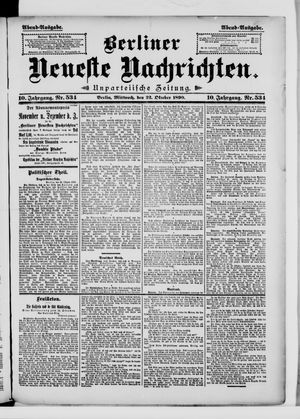 Berliner Neueste Nachrichten vom 22.10.1890