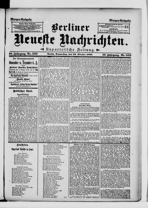 Berliner Neueste Nachrichten vom 23.10.1890